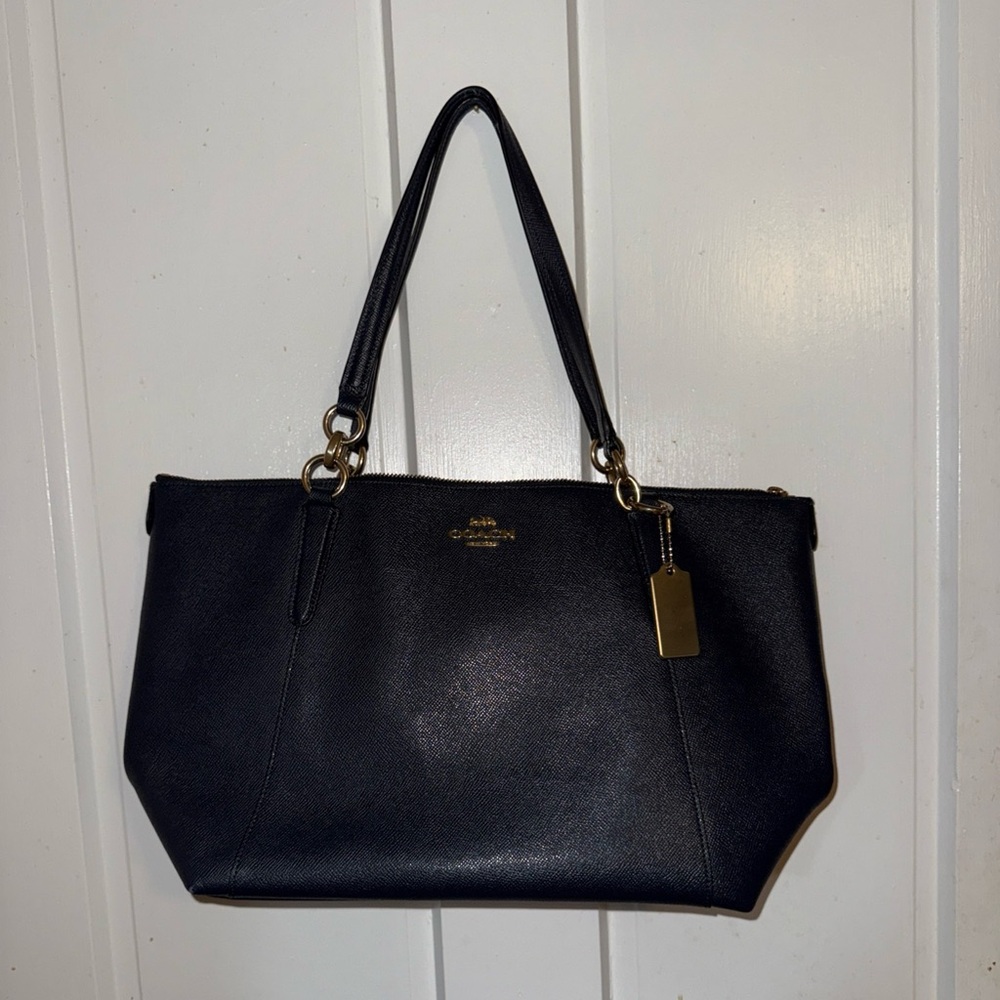 Coach Navy Blue Women's Ava Tote Bag  Leather No L1778-F57526